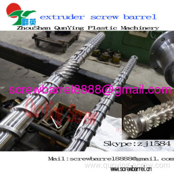 Bimetallic Plastic Extruder Screw And Barrel For Profile Extrusion Line 